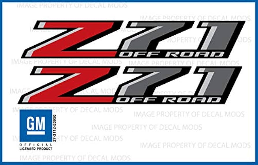 AHOF ステッカー JL Amazon.com: Z71 Offroad Truck Decals - 2014-2018 Bedside